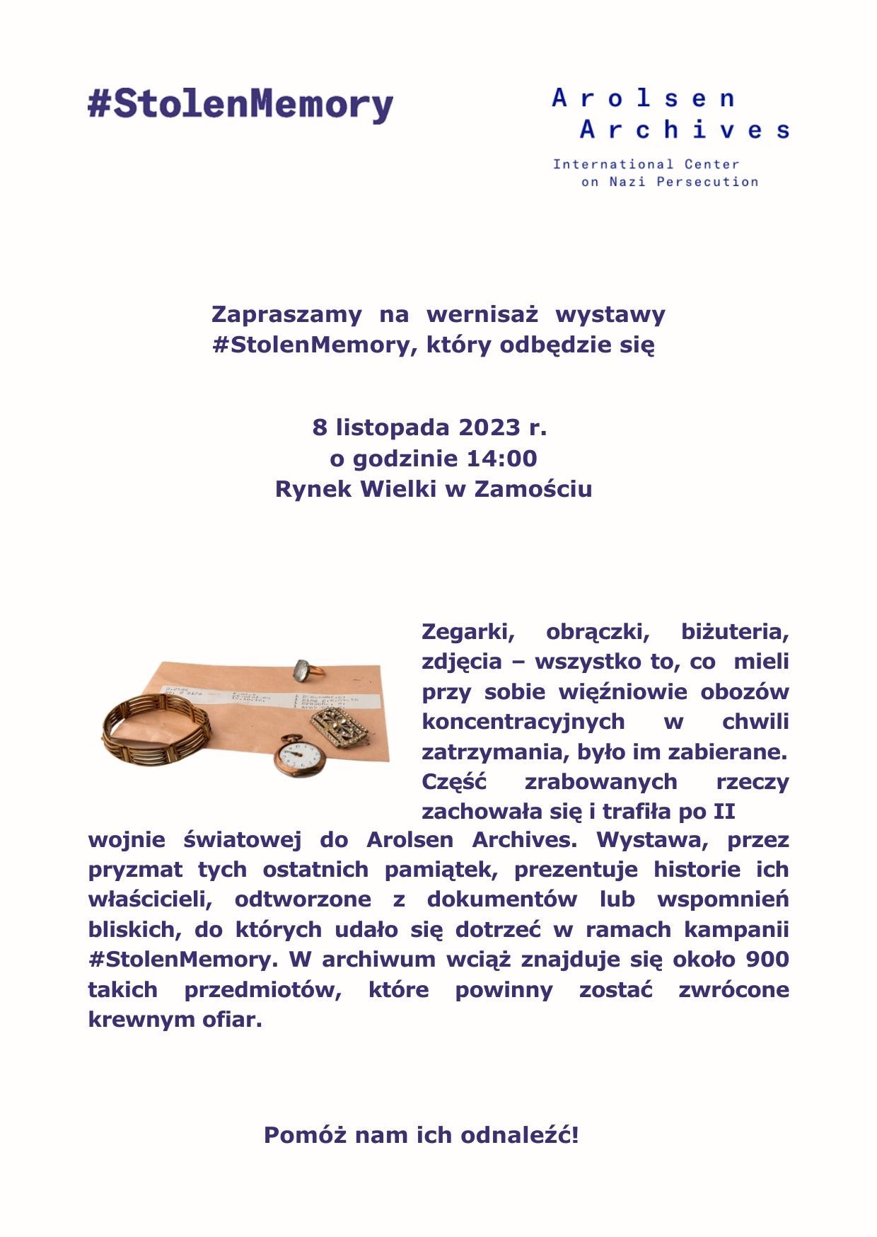 Stolen Memory zaproszenie